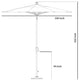 9' Round Push Tilt Market Umbrella, Black Frame, Sunbrella, Graphite