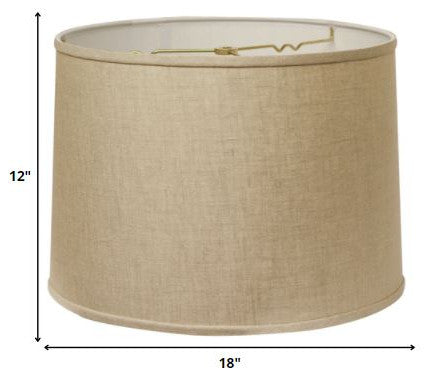 18" Dark Wheat Throwback Drum Linen Lampshade