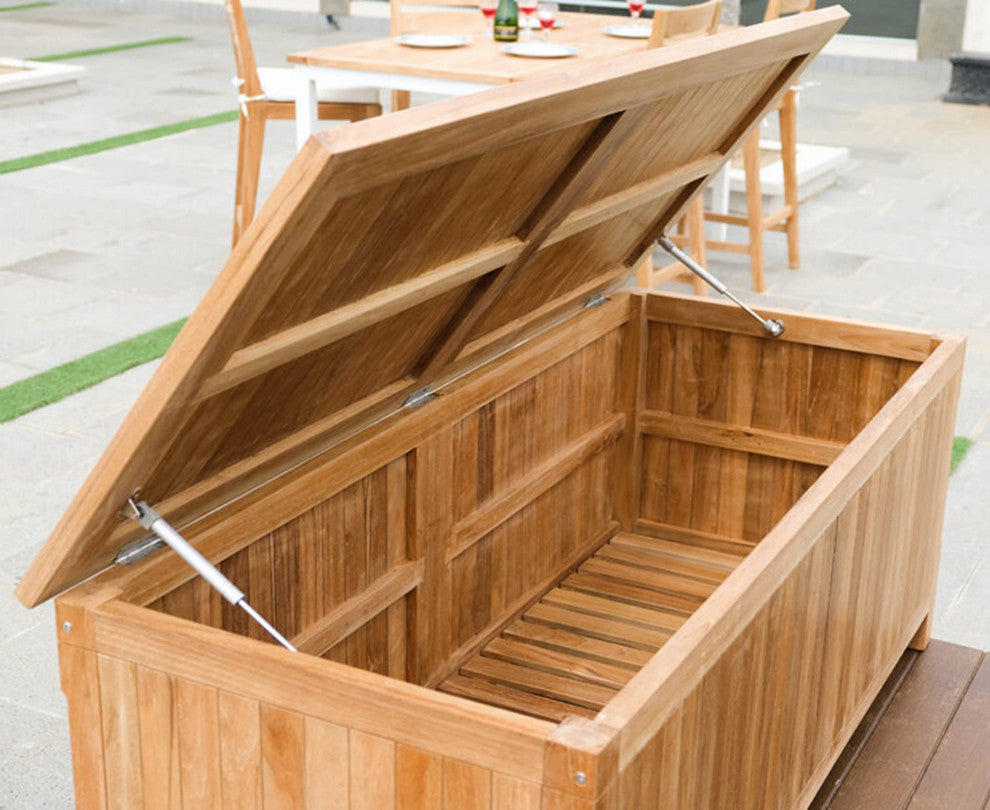 Pavilion Teak Outdoor Storage Bench