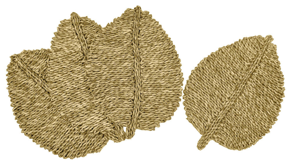 Leaf Seagrass Placemat - Set of 4, Natural