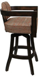 Swivel Wood Bar Stool Kadir Plus on S-Base, Watusi Madder - Dark Walnut, 26"
