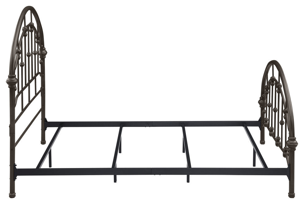 Coaster Rowan Transitional Metal Queen Open Frame Bed in Dark Bronze