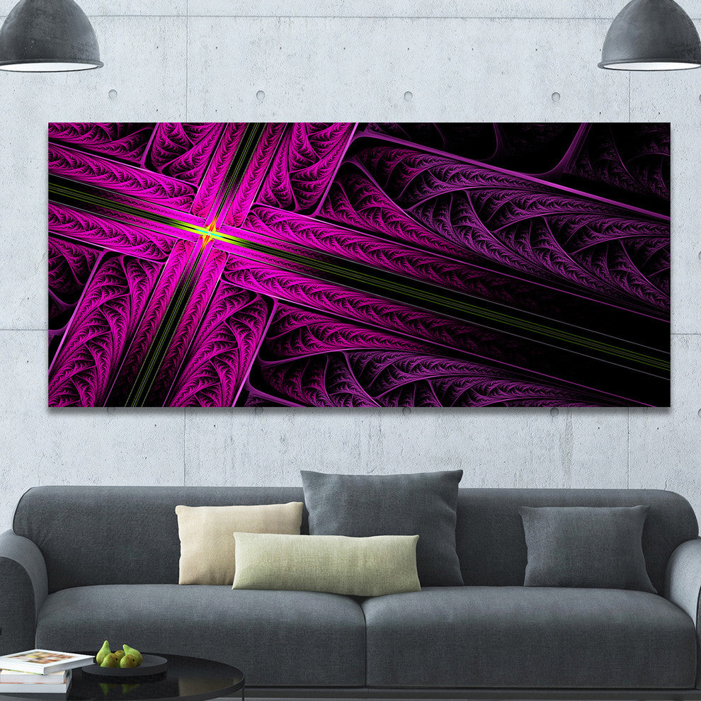 Bright Flash at the Intersection, Oversized Abstract Canvas Art Print, 60x28