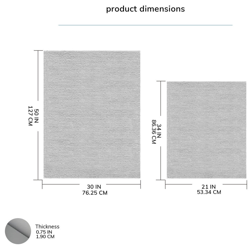 Burlington Leaf Indoor Cotton Bath Mat, Beige/Ivory, 21"x34"