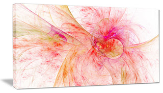 Pink Fractal Abstract Illustration, Abstract Canvas Art Print, 40x20