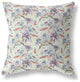 28" Pale Blue Orange Roses Indoor Outdoor Throw Pillow