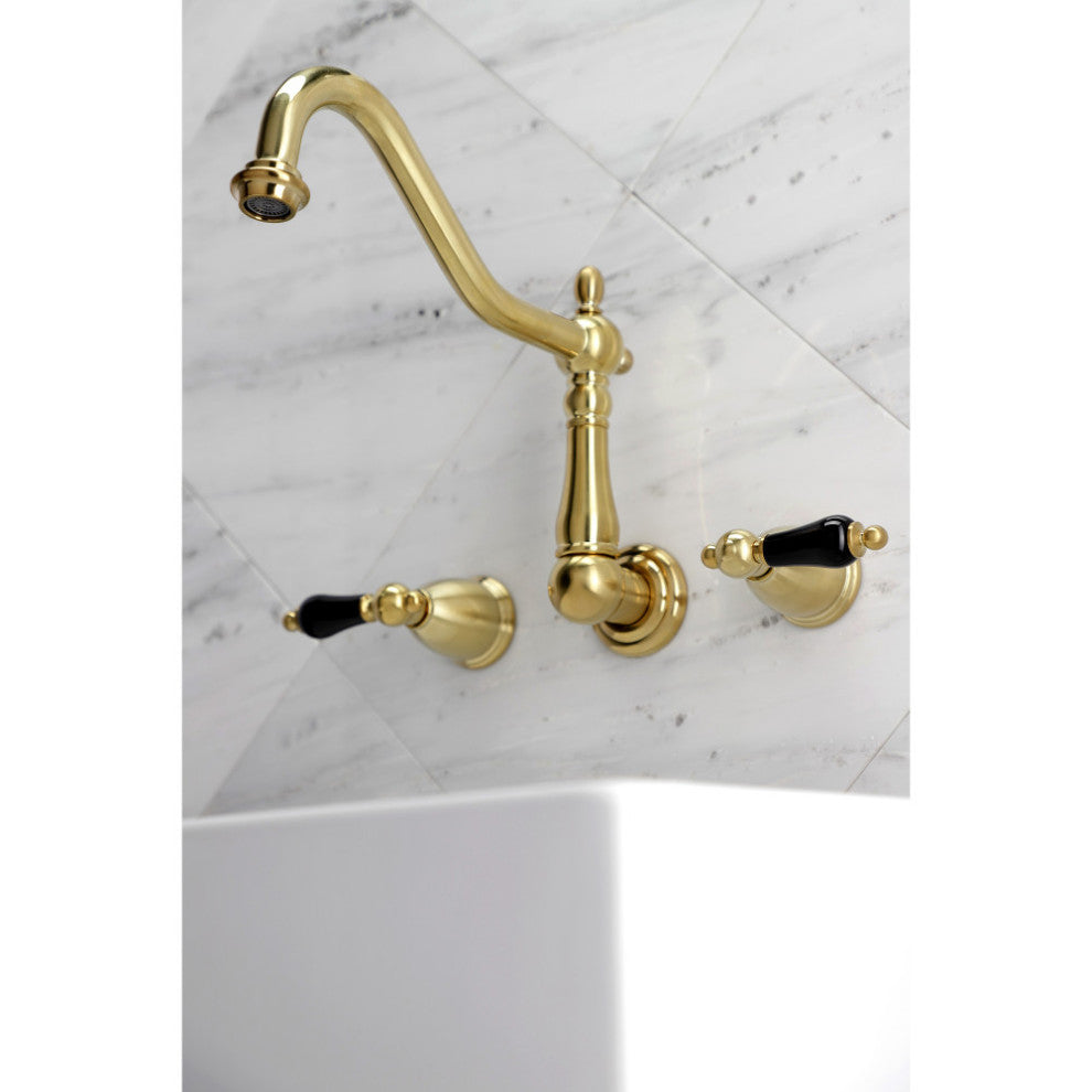 KS1027PKL Wall Mount Roman Tub Faucet, Brushed Brass