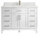 Cambridge 48 Single Sink Bath Vanity in White 1.5" Calacatta Laza