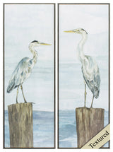 13" X 36" Woodtoned Frame Ocean Sky Panel (Set Of 2)