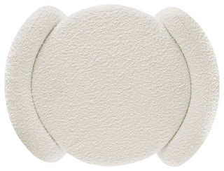 Nebula Boucle Upholstered Ottoman, Ivory