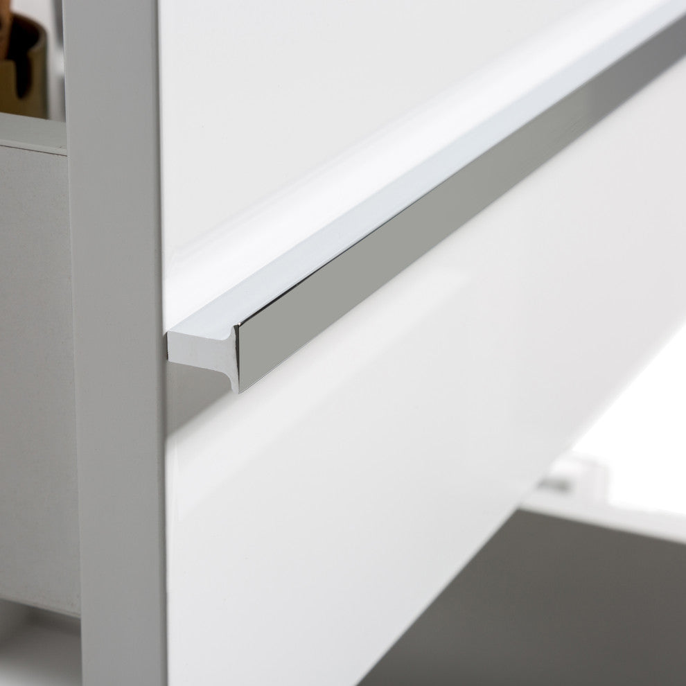 Freestanding Bath Vanity Set, HG-White, Integrated Solid Surface Sink, 48"