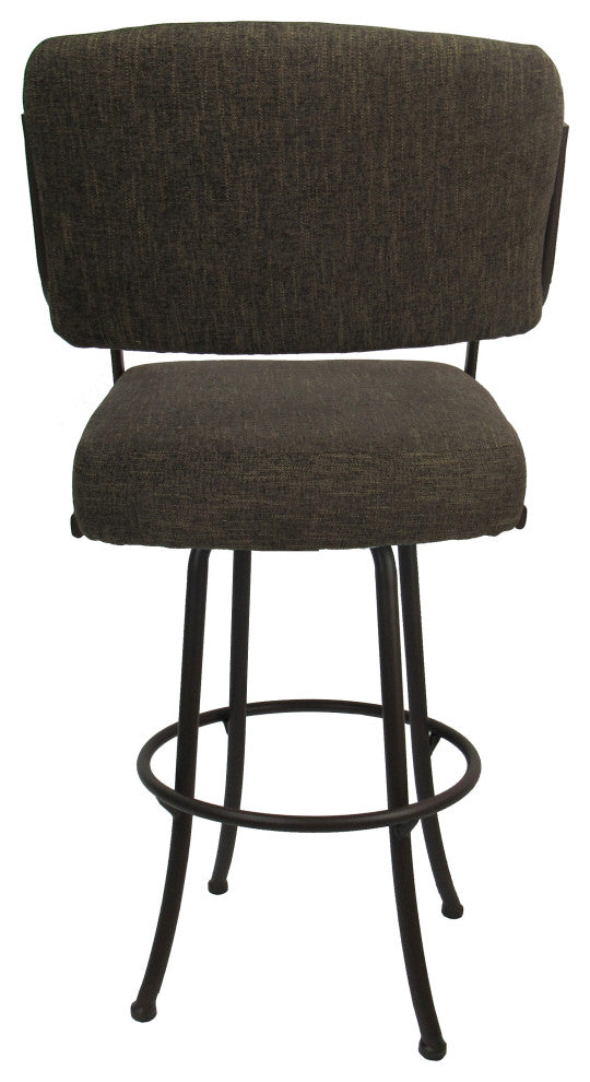 Swivel Counter Metal Bar Stool, Sanora Brown - Coffee, 26"