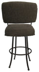 Swivel Counter Metal Bar Stool, Sanora Brown - Coffee, 26"