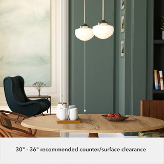 Saddle Creek Brushed Nickel, Cased White Glass 1 Light Mini Pendant Light