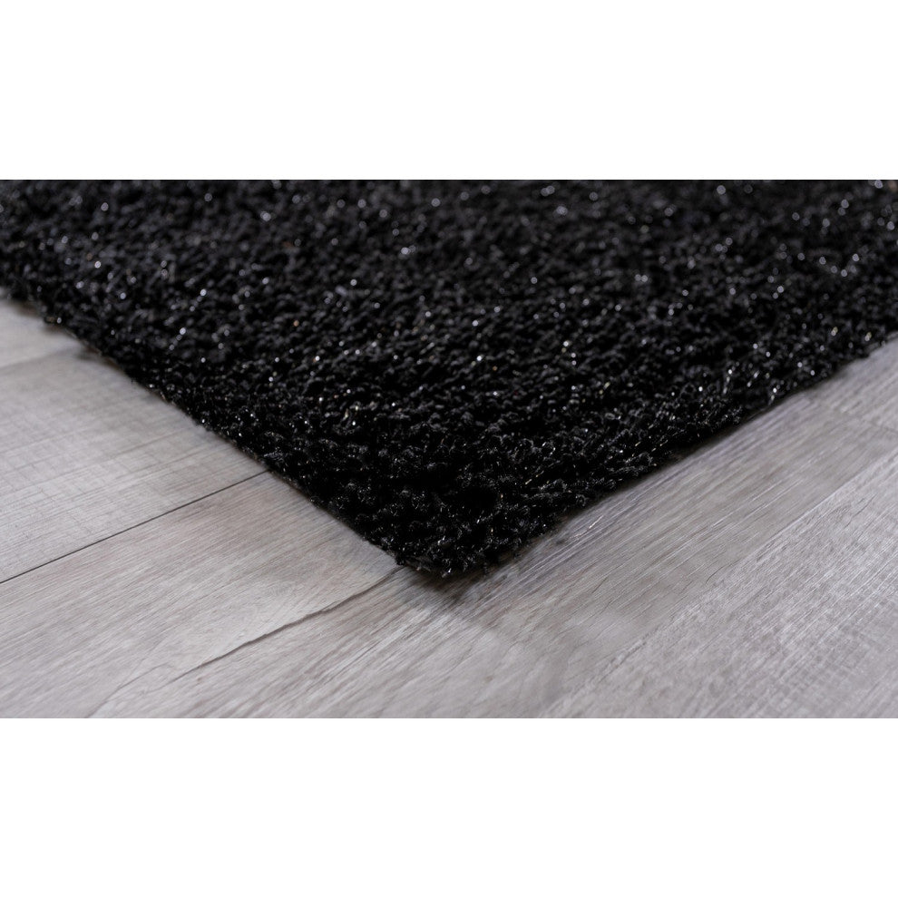 5" x 7" Black Contemporary Area Rug