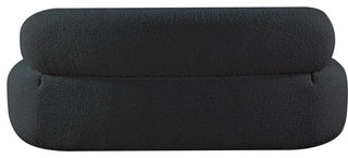 Venti Black Boucle Fabric Upholstered Set, Black, Sofa