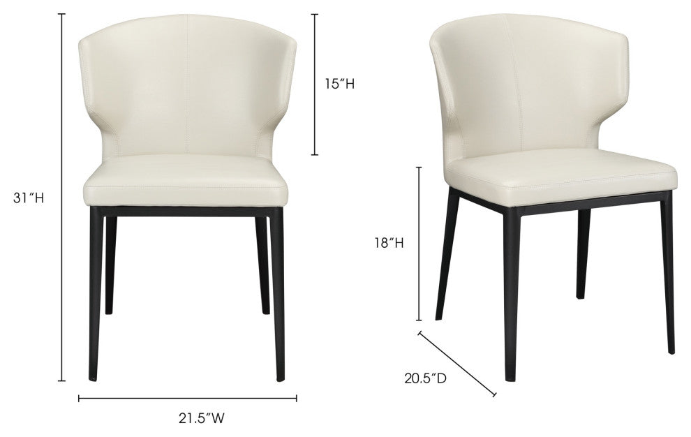 Contemporary Delaney Side Chair Beige - M2 - Beige