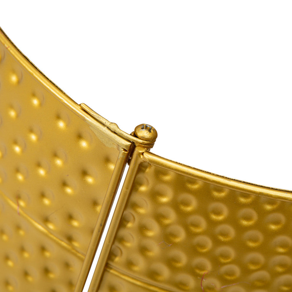 Gold Hammered Metal Tree Collar, 22"D