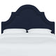 High Arched Headboard With Border, Velvet Ink, Twin