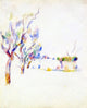 Paul Cezanne Almond Trees in Provence, 20"x25" Wall Decal
