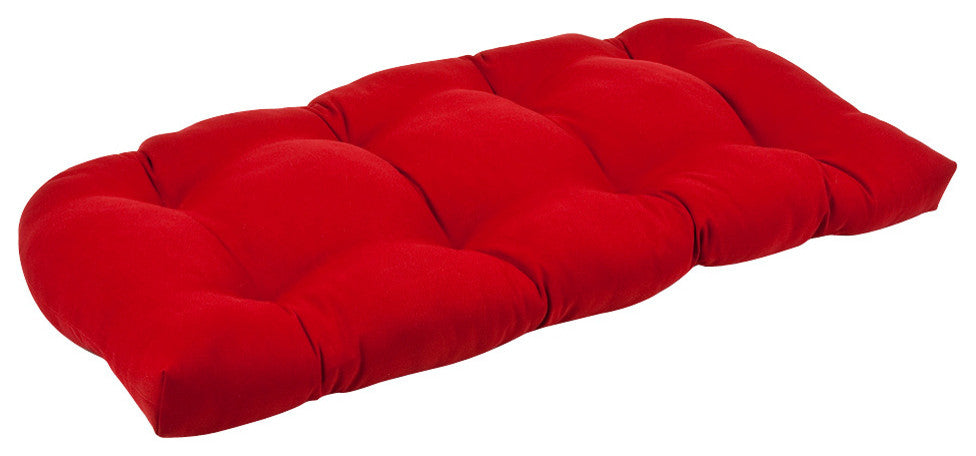 Pompeii Red Wicker Loveseat Cushion