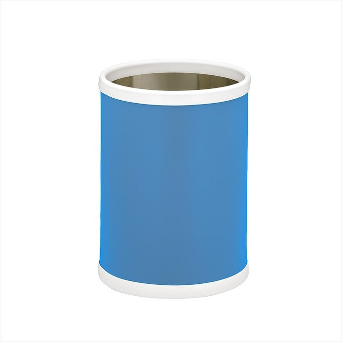 Kraftware Round Wastebasket, Light Blue