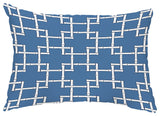 Bamboo 1 14"x20" Decorative Abstract Outdoor Pillow, Blue