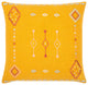 Surya Zina Mustard Pillow Shell With Polyester Insert 22"H X 22"W