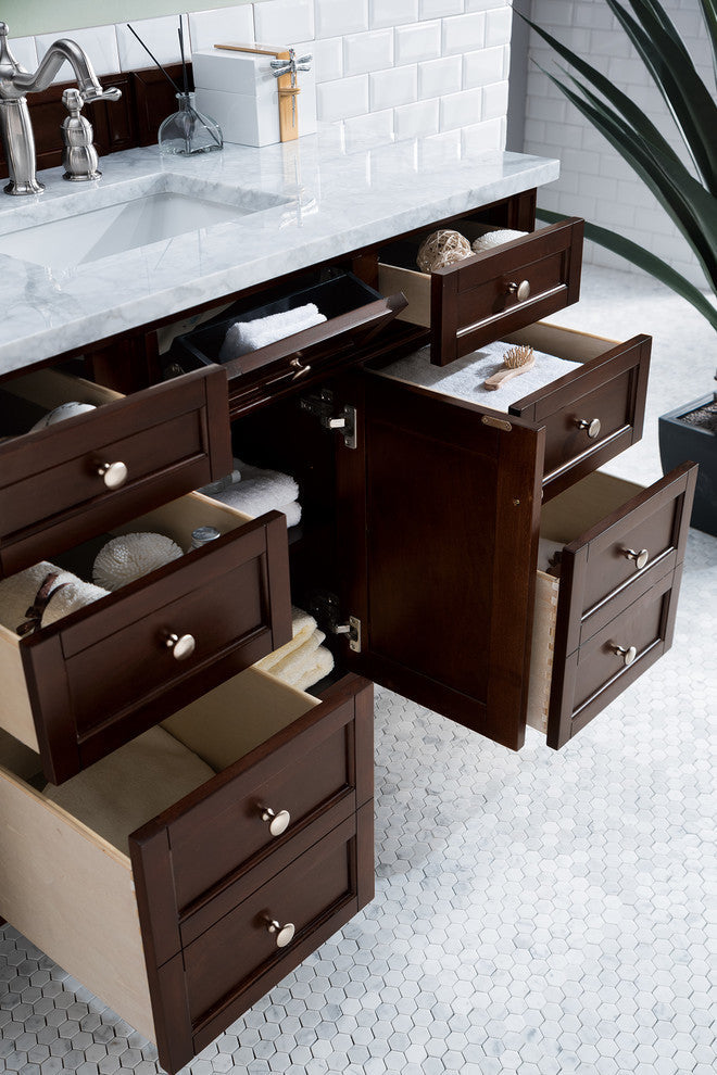 Brittany 48" Vanity, Burnished Mahogany, Without Top