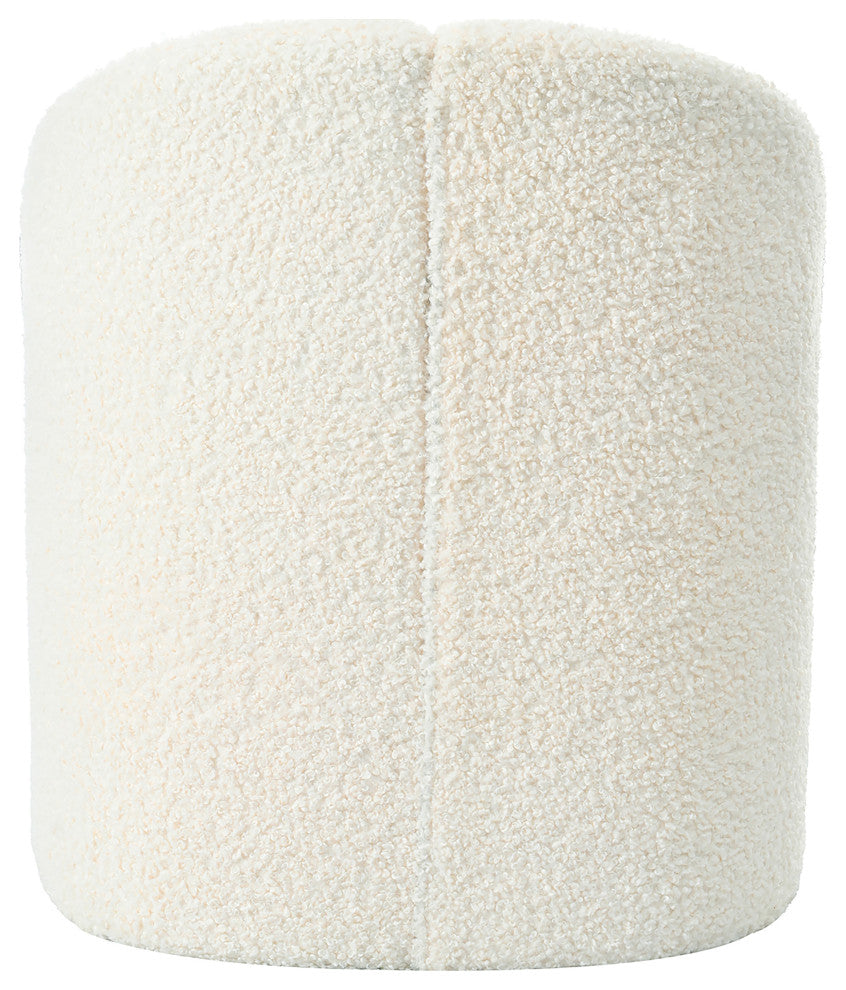GDF Studio Camellia Contemporary Boucle Barrel Club Chair, White, Single