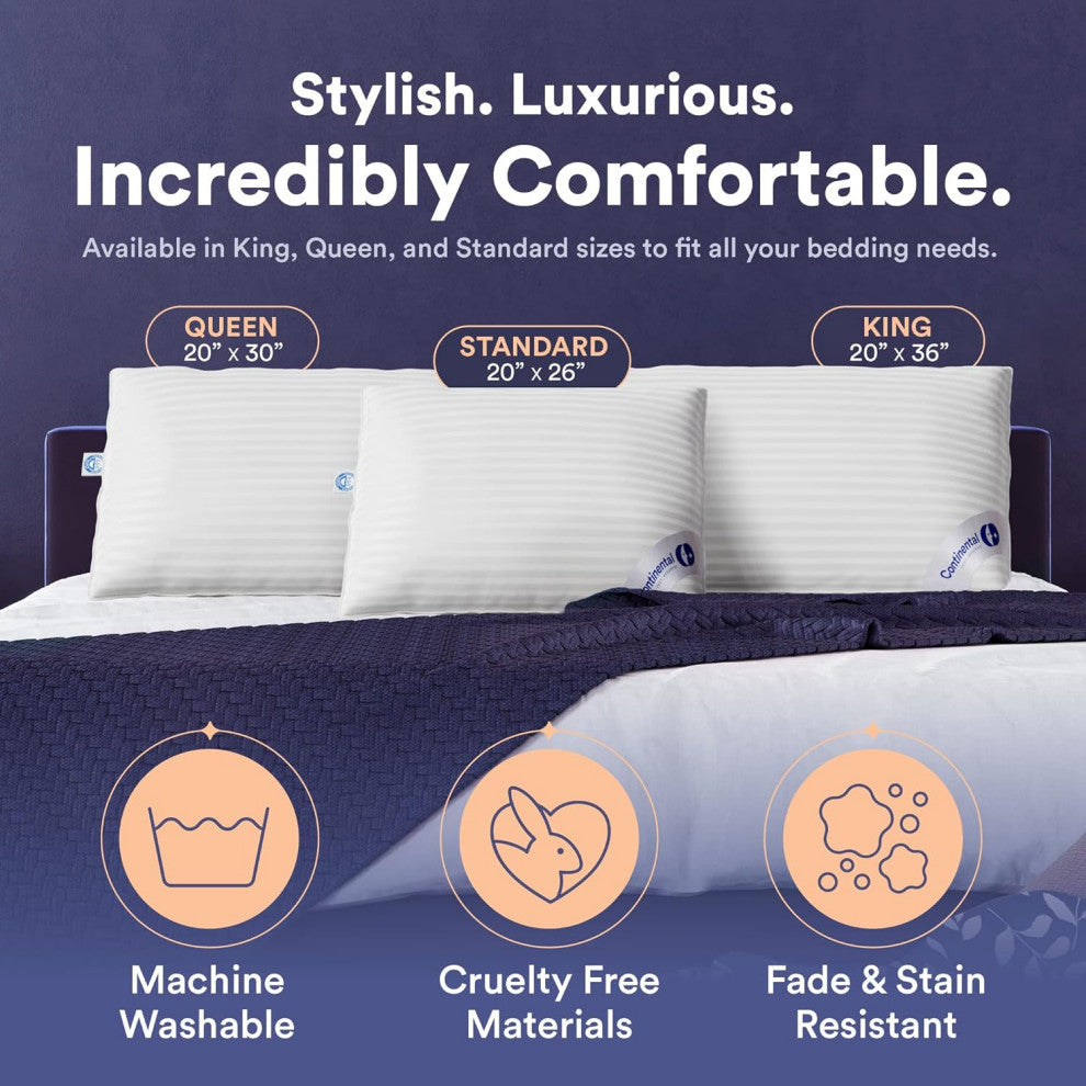 Superior 700 Fill Power -  100% Hungarian White Goose Down Pillow., King (1 Pack), Medium