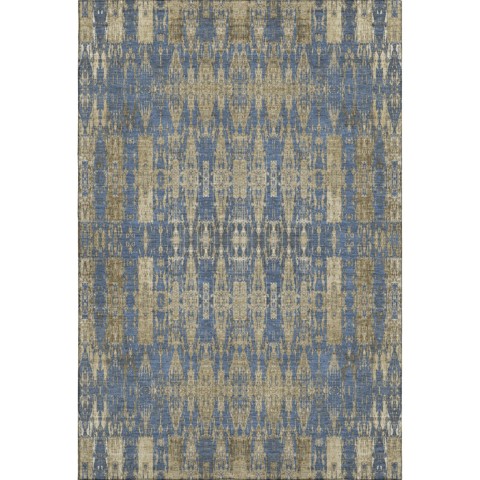Premium Machine Washable Mayfield AMF580 Blue 5' x 7'6" Rug