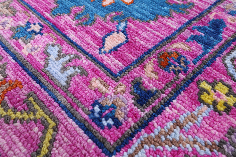 Turkish Oushak Handmade Wool Rug 8' 0" X 15' 8" - Q13635