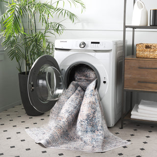 Safavieh Arizona Machine-Washable Collection ARZ539 Rug, Navy/Beige, 8'x10'