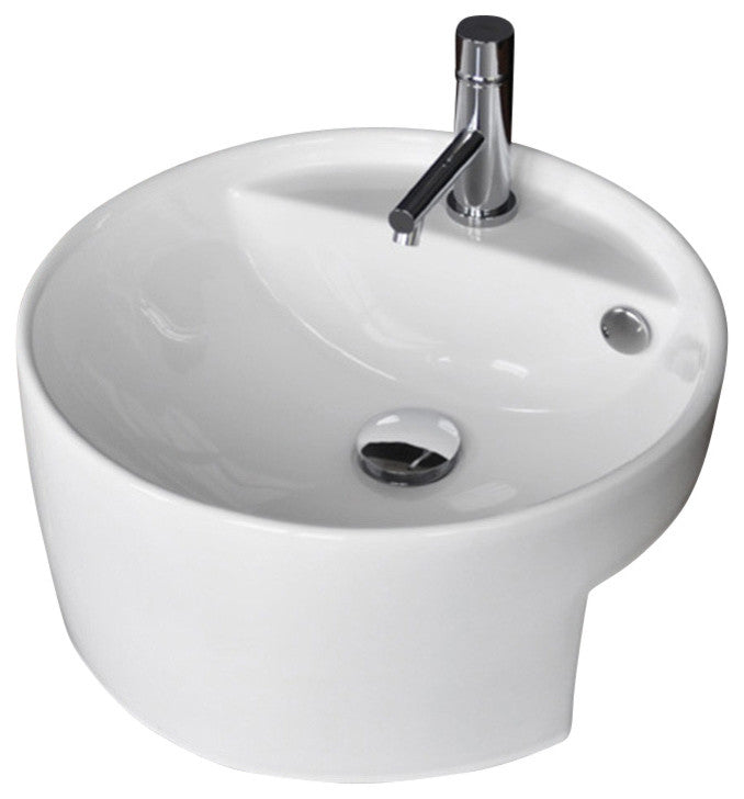 Lacava Twin Set Collection Semi-recessed Porcelain Lavatory, White