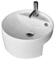 Lacava Twin Set Collection Semi-recessed Porcelain Lavatory, White