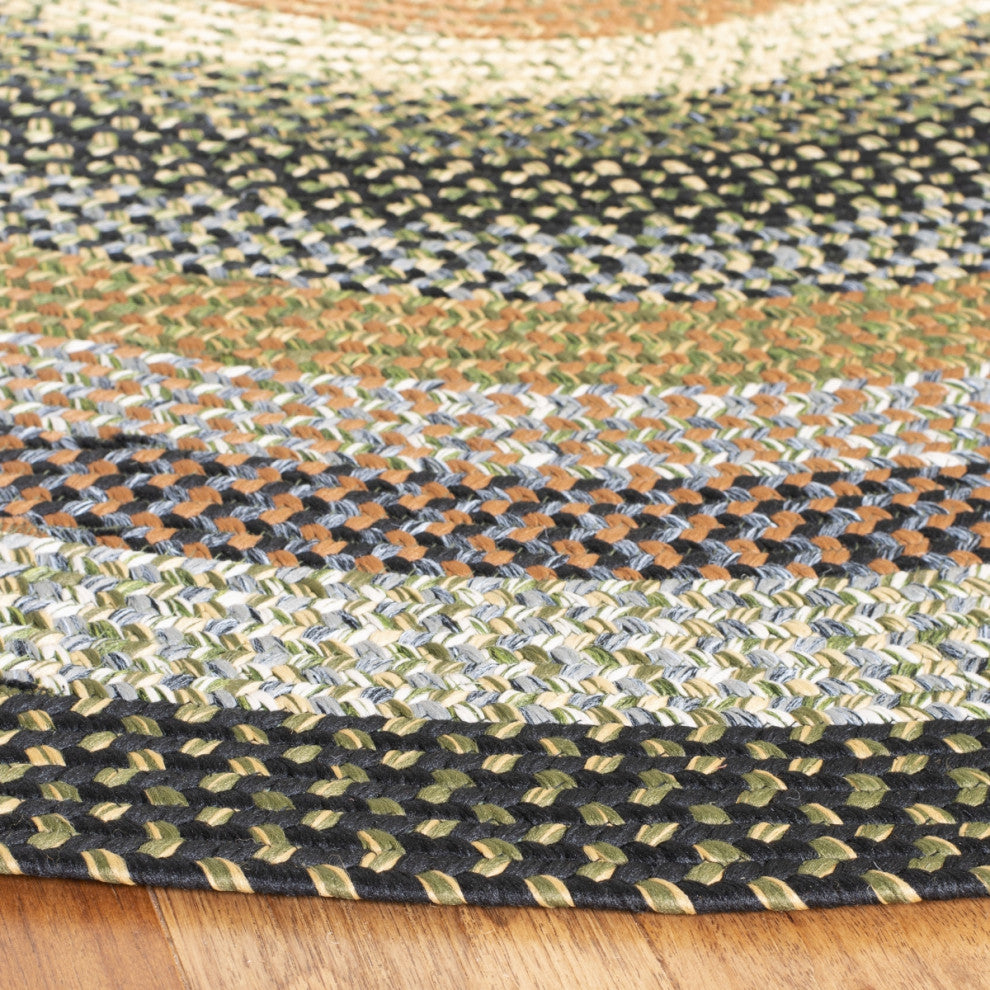 Safavieh Braided BRD308 Rug Machine-Washable, Multi, 7' Round