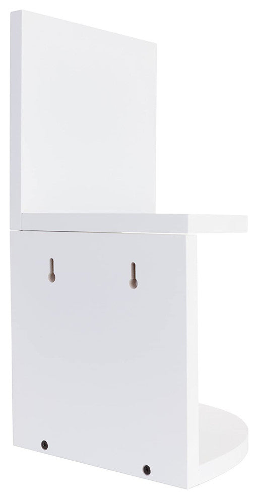 Set of Two 7.75"x7.75" Priva Floating Corner Wall Shelves