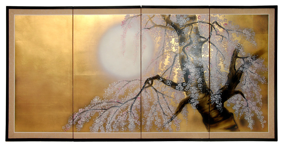 36" Gold Leaf Sakura Blossom