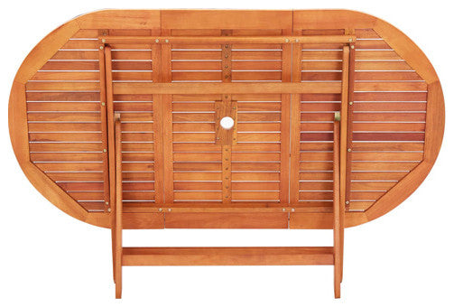 vidaXL Garden Table Natural wood Solid eucalyptus wood 63x33.5x29.1 in