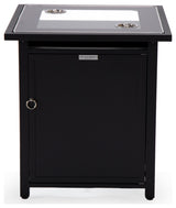 LeisureMod Walbrooke Patio Square Tank Holder, Black