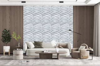 White Wave Board 3D Wall Panels, Set of 10, Covers 26.9 Sq Ft