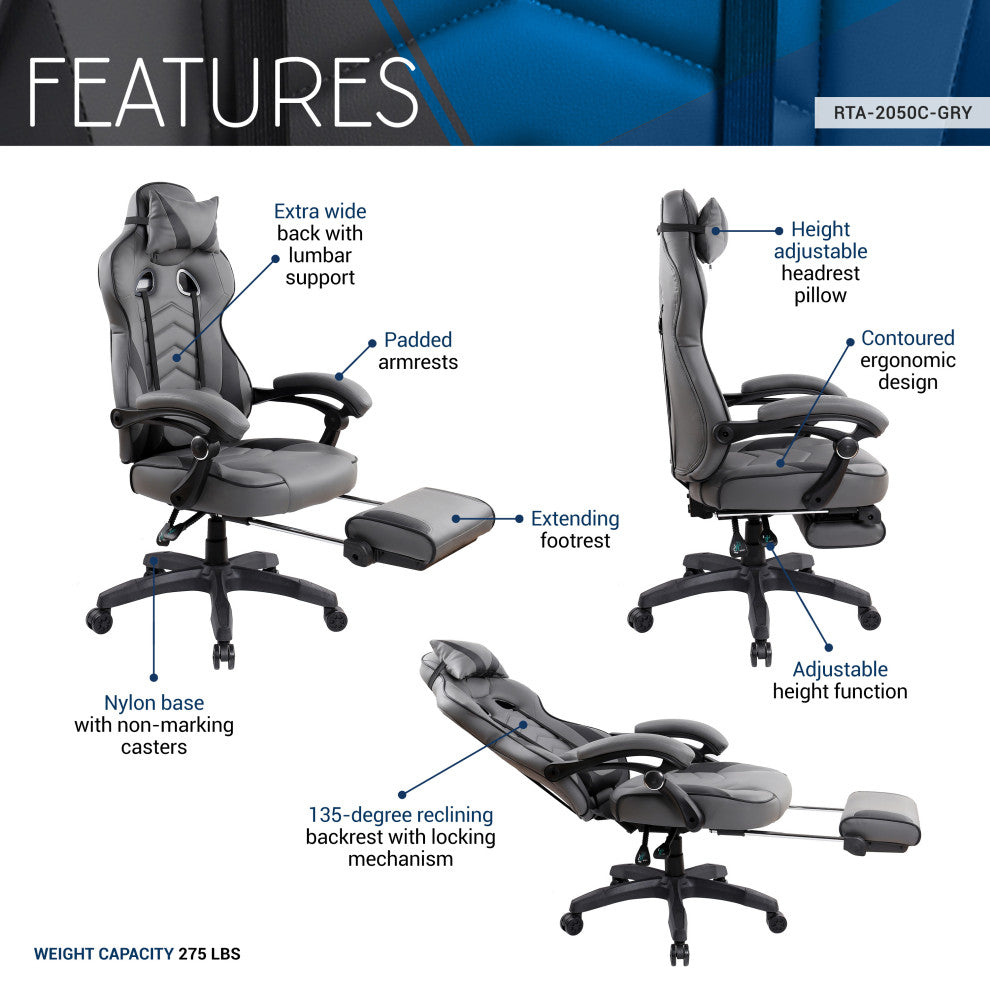 Techni Mobili Executive Chair with Footrest