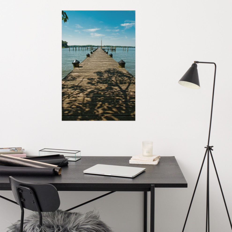 Endless Dock Landscape Photography Unframed Wall Art Print, 24" X 36"