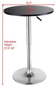 Height Adjustable Round Bar Table