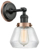 INNOVATIONS LIGHTING 203BK-BPAC-HRAC-G172 Fulton 1 Light Mixed Metals Sconce