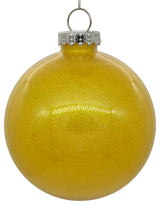 6" Yellow Glitter Clear Ball 4-Pack