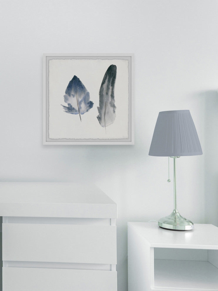 "Smoky Feathers" Framed Painting Print, 12"x12"