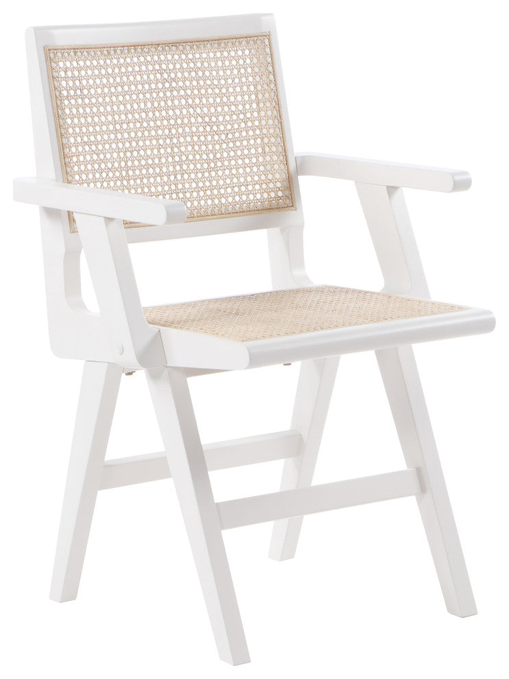 Preston Dining Chair, Set of 2, White, Arm Chair