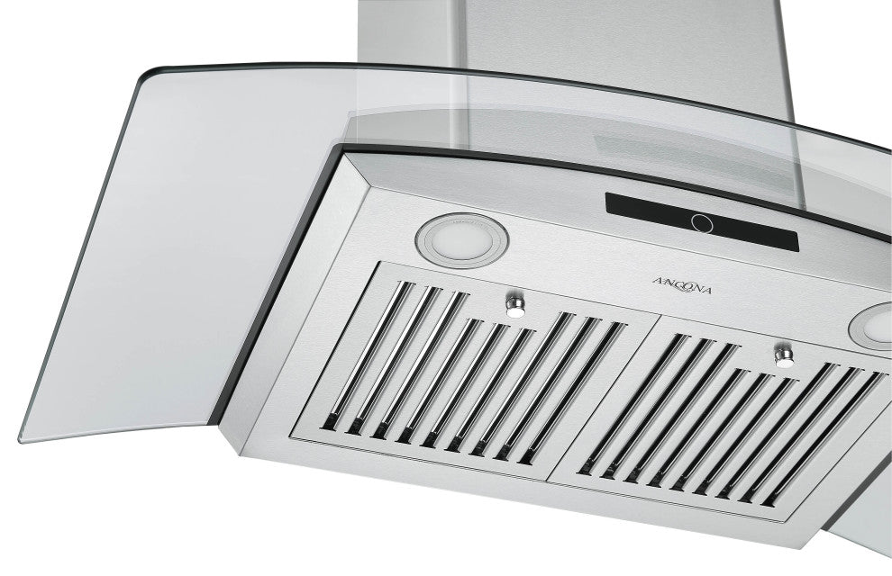 36" Convertible Wall Mount Glass Canopy Range Hood